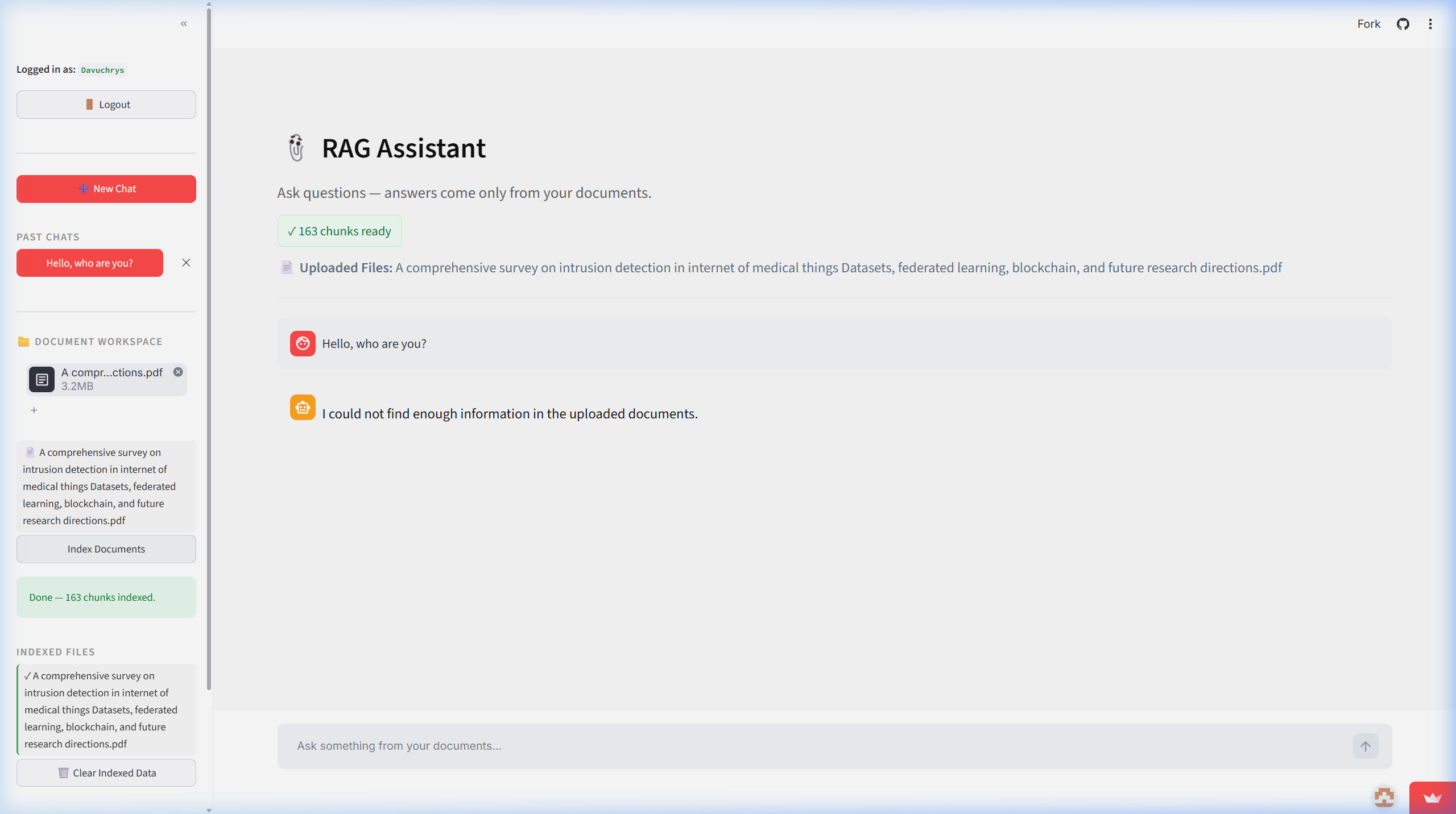Document Upload & Indexing